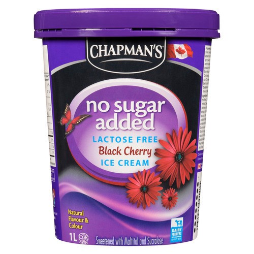 Chapman's Lactose-Free No Sugar Added Ice Cream Black Cherry 1 L