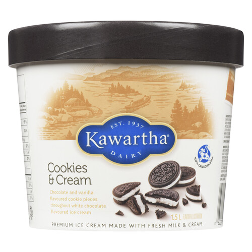 Kawartha Dairy Cookies & Cream Ice Cream 1.5 L