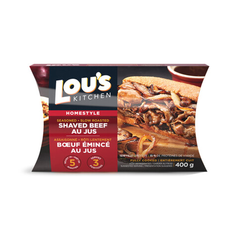 Lou's Barbecue Quick N Easy Shaved Au Jus Beef 400 g