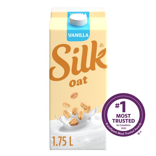 Silk Dairy Free Plant Based Oat Milk Alternative Vanilla Flavour 1.75 L