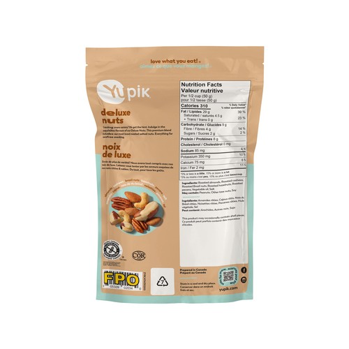 Yupik Snack Deluxe Nuts Roasted Salted Mixed 200 g