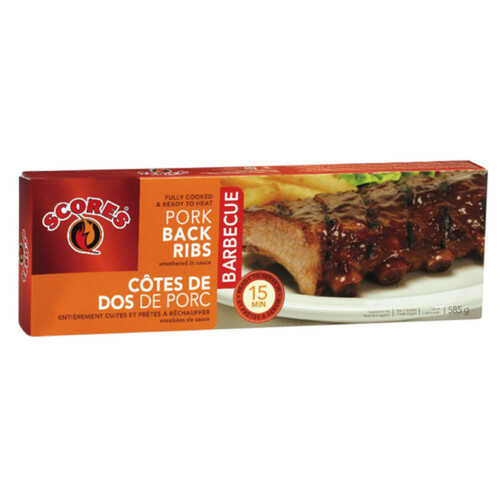 Scores Frozen BBQ Pork Back Ribs 585 g