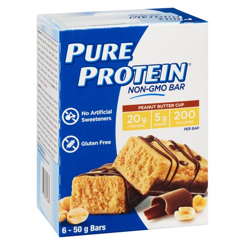 Pure Protein Gluten-Free Protein Bar Peanut Butter Cup 6 x 50 g