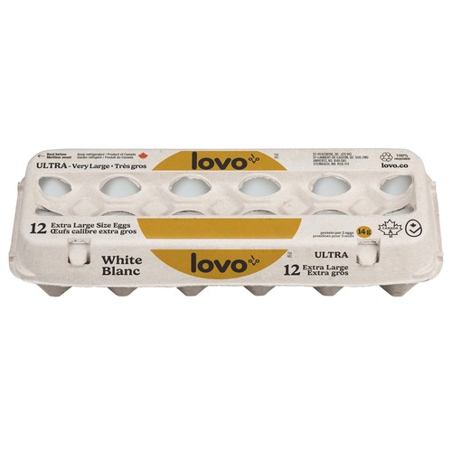 Lovo White Eggs Ultra Extra Large 12 Count