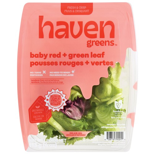 Haven Greens Lettuce Baby Red & Green 113 g