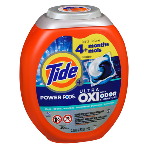 Tide Power Pods Liquid Ultra Oxi And Odor Eliminators Laundry Detergent 2.17 KG