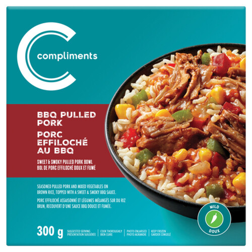 Compliments Frozen Dinner Bowl BBQ Pulled Pork 300 g