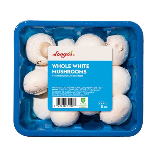 Longo's Whole White Mushrooms 227 g