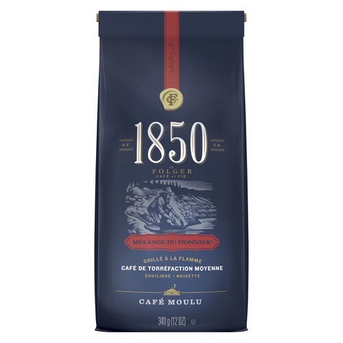 Folgers 1850 Ground Coffee Pioneer Blend Medium Roast 340 g
