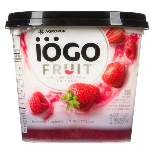 Iögo 2.8% Yogurt Fruit On The Bottom Strawberry-Raspberry 500 g