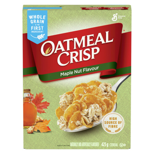 Oatmeal Crisp Cereal Maple Nut High Fibre and Whole Grains 423 g