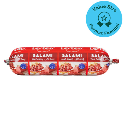 Lesters Salami All Beef Value Size  375 g