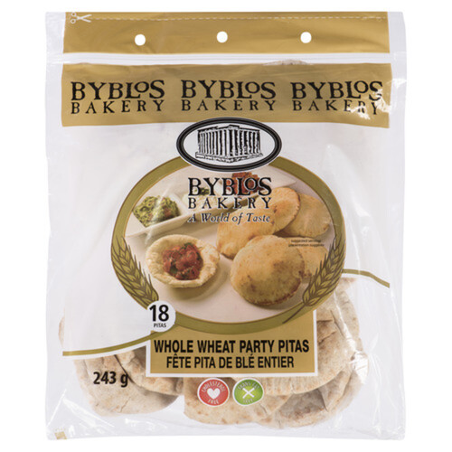 Byblos Bakery Pita Whole Wheat 18 Pack 243 g