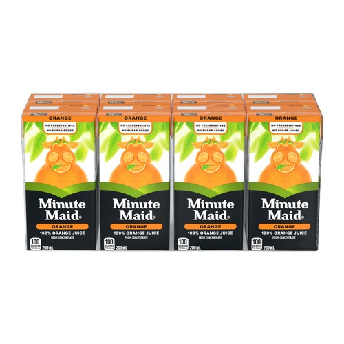 Minute Maid Juice Orange 8 x 200 ml (cartons)