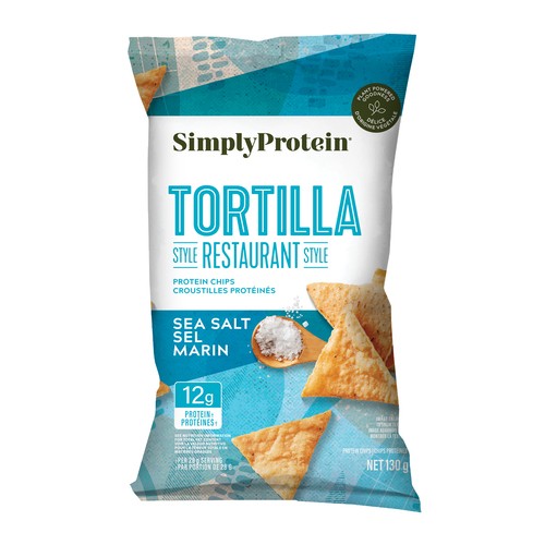 SimplyProtein Tortilla Protein Chips Sea Salt 130 g