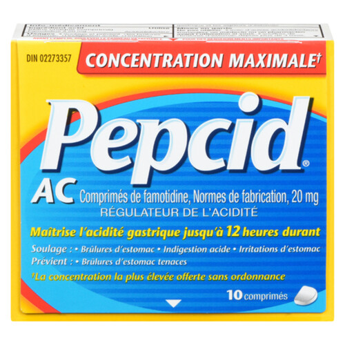 Pepcid Max Ttrength Antacid 10 Tablets