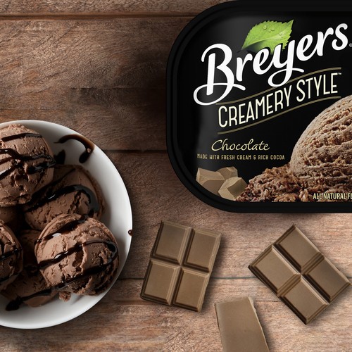 Breyers Ice Cream Creamery Style Chocolate And Rich Cocoa 1.66 L