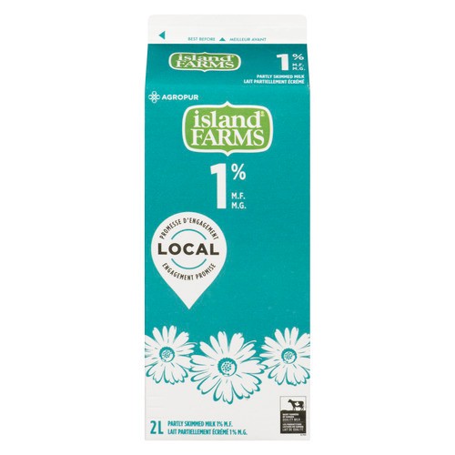 Island Farms 1% Milk Partly Skimmed 2 L