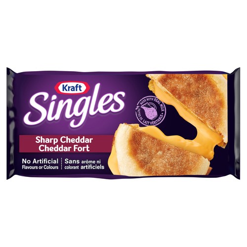 Kraft Sliced Process Cheese Sharp Cheddar 14 Extra Thick Slices 410 g