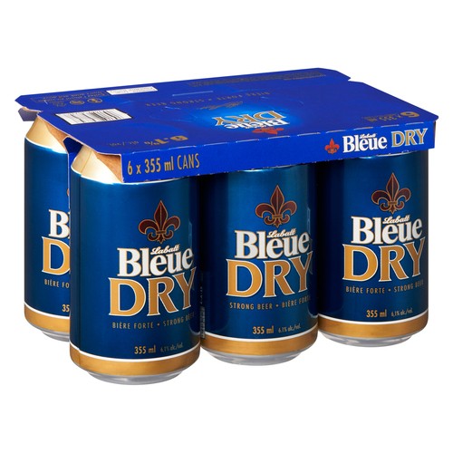 Labatt Blue Dry Beer 6.1% Alcohol 6 x 355 ml (cans)