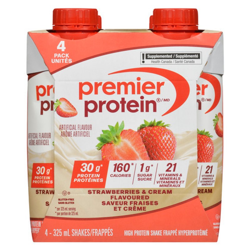 Premier Protein Shake Strawberries & Cream 4 x 325 ml - Voilà Online ...