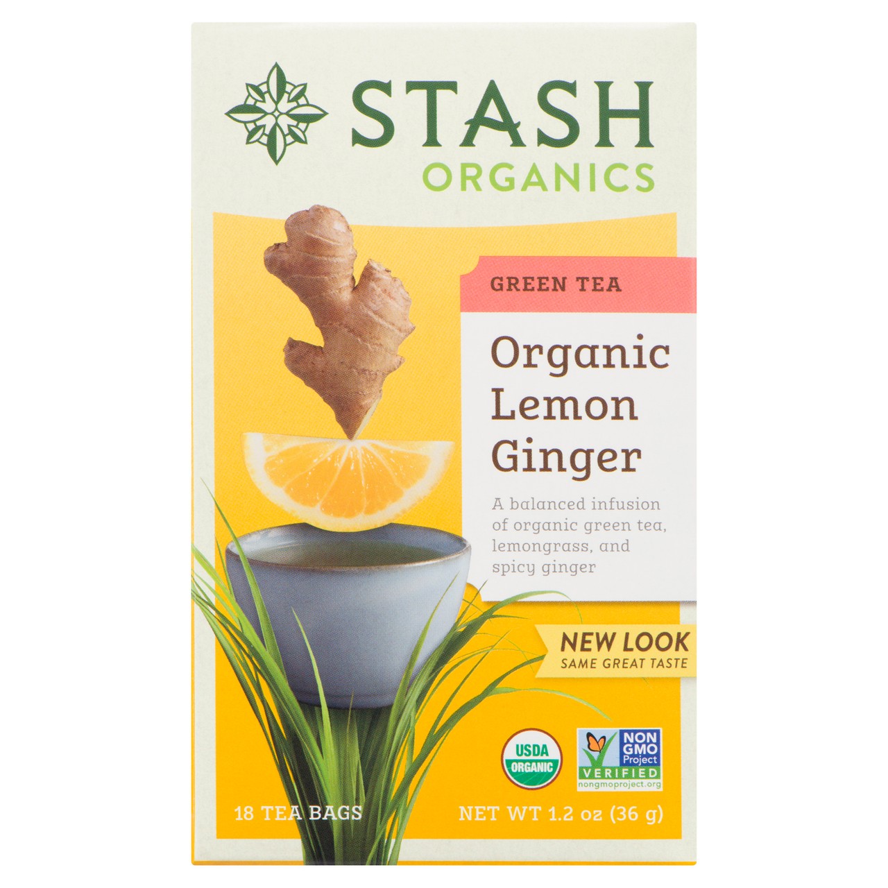 Stash Organic Green Tea Lemon Ginger 18 Tea Bags - Voilà Online ...