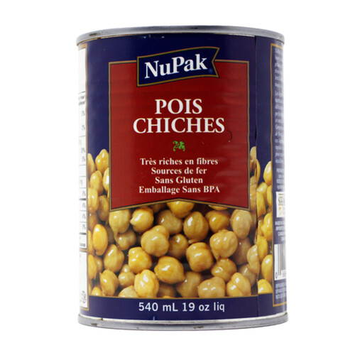 NuPak Gluten-Free Chick Peas Garbanzo Beans 540 ml
