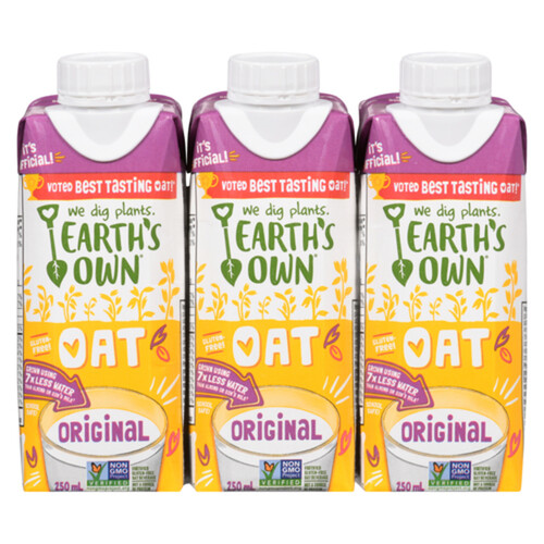 Earth's Own Gluten-free Dairy-Free Beverage Oat Milk Original 250 ml