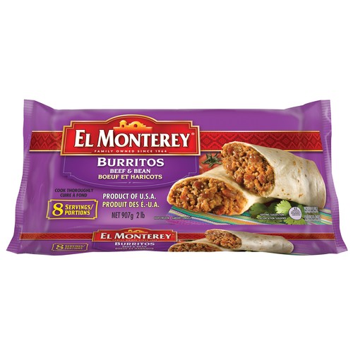 El Monterey Burrito Beef & Bean 907 g (frozen)