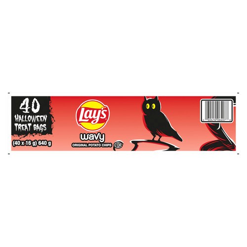 Lay's Wavy Original Potato Chips Halloween Treat Bags 40 Count 640 g