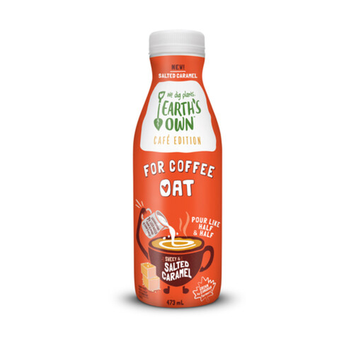 Earth's Own Plant Based Dairy-Free Oat Coffee Creamer Salted Caramel 473 ml