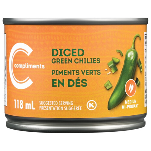 Compliments Diced Green Chilies 118 ml