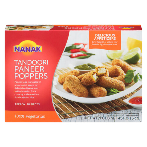 Nanak Poppers Paneer Tandoori 454 g (frozen)