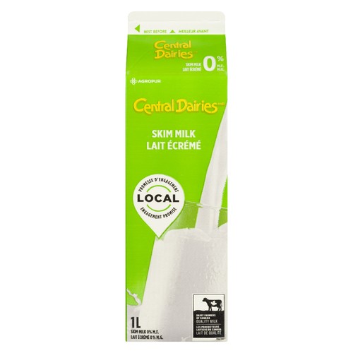 Central Dairies 0% Skim Milk 1 L