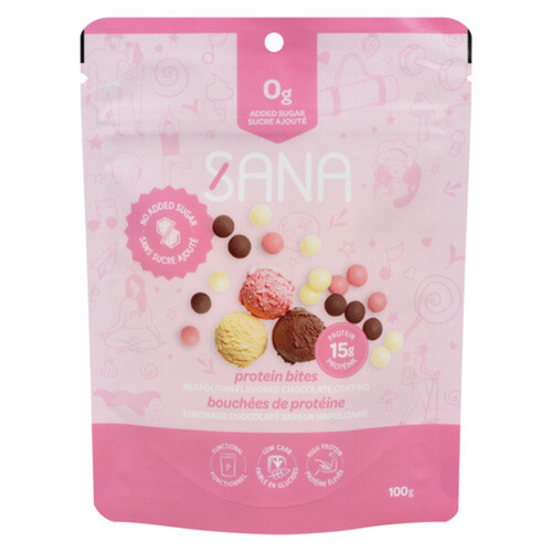 Sana Protein Bites Neapolitan Flavored Chocolate Coating 100 g