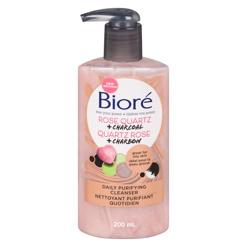 Biore Cleanser Rose Quartz Charcoal 200 ml