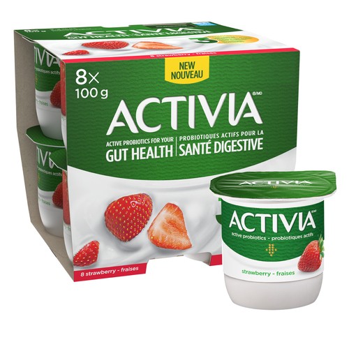 Danone Activia Yogurt Strawberry 8 x 100 g