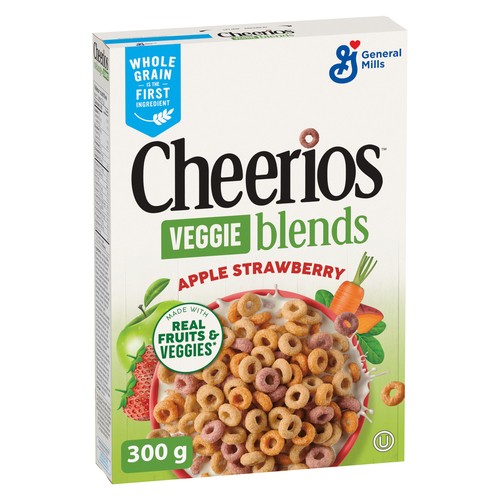 Cheerios Veggie Blends Cereal Apple Strawberry 300 g