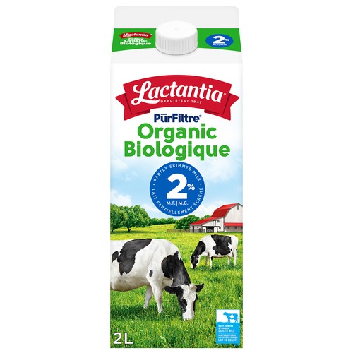 Lactantia PurFiltre Organic 2% Milk Partly Skimmed 2 L