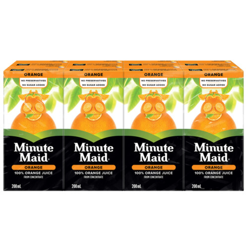 Minute Maid From Concentrate 100% Juice Orange 8 x 200 ml 
