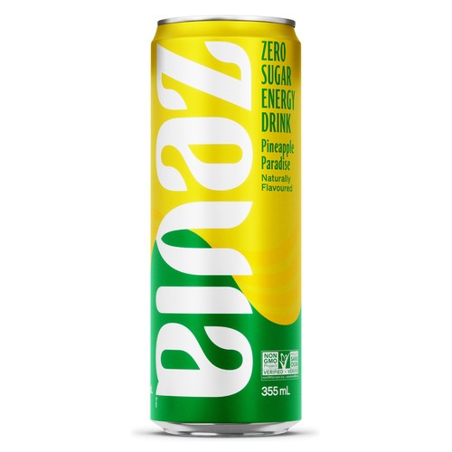 Zevia Zero Sugar Energy Drink Pineapple Paradise 355 ml (can)