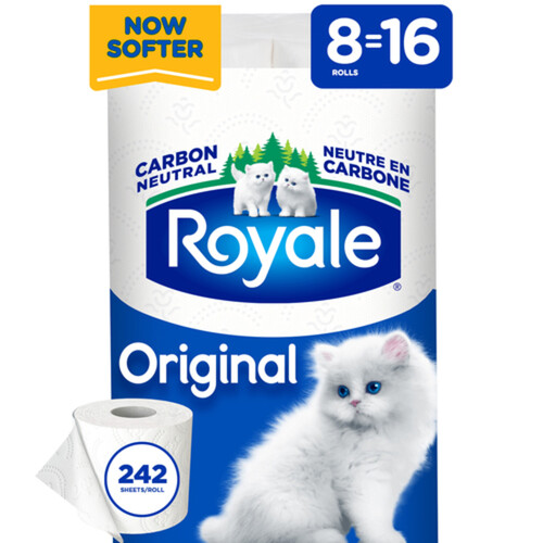 Royale Original Toilet Paper 8 Equal 16 Rolls 242 Sheets per roll