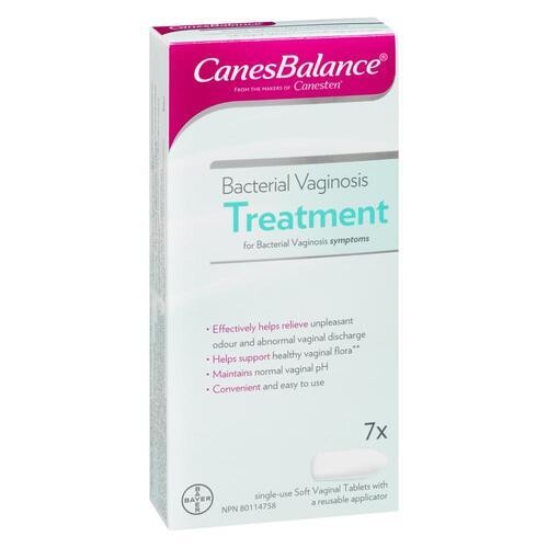 Canesten Canes Balance Bacterial Vaginosis Treatment Vaginal Tablets 7 Count