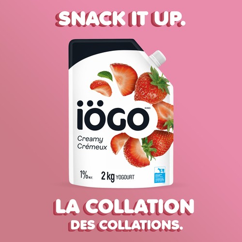 iÖGO 1% Yogurt Pouch Creamy Strawberry 2 kg