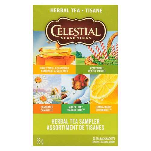 Celestial Seasonings Herbal Tea Sampler 20 Tea Bags
