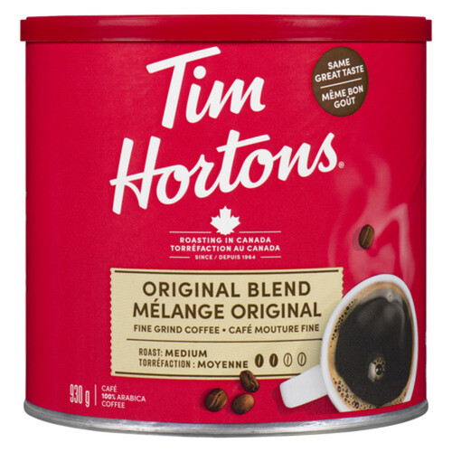 Tim Hortons Ground Coffee Fine Grind Original Blend 930 g