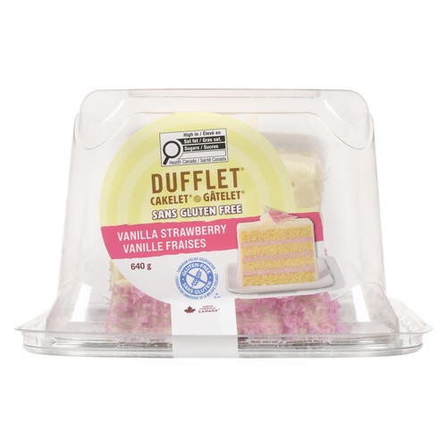 Dufflet Gluten-Free Cakelet Vanilla Strawberry 640 g (frozen)