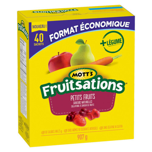 Mott's Fruit Flavoured Snacks Fruitsations + Veggie Berry 907 g