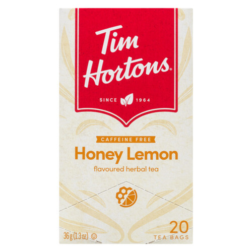 Tim Horton Caffeine-Free Herbal Tea Honey Lemon 20 Tea Bags