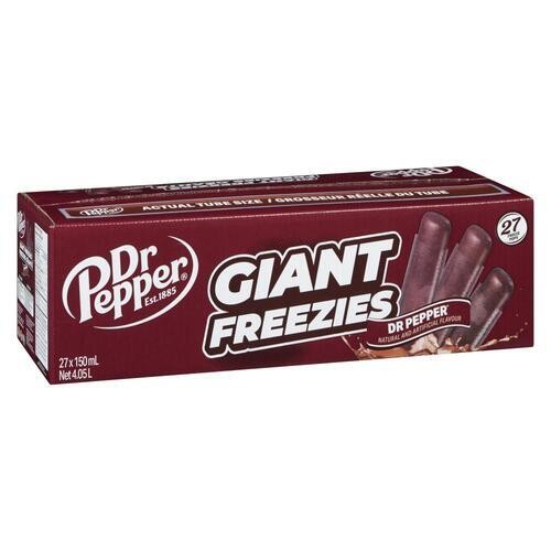 Dr Pepper Giant Freezies Freeze Pops 27 x 150 ml